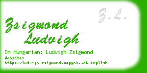 zsigmond ludvigh business card